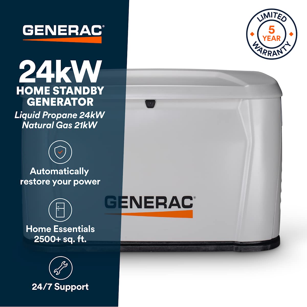 Generac 7261-IFAITX20HLPW Generatore Standby 24kW
