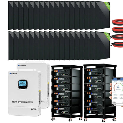 ECO-WORTHY 10000W Off-Grid Solar Power System L02M410-SRNK10KUSL4800-12