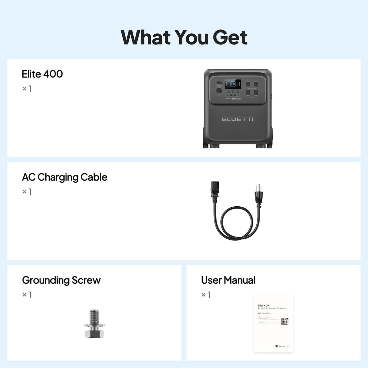 BLUETTI Elite 400 Generatore Solare Portatile 2600W 3840Wh