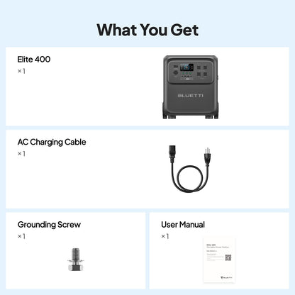 BLUETTI Elite 400 Generatore Solare Portatile 2600W 3840Wh