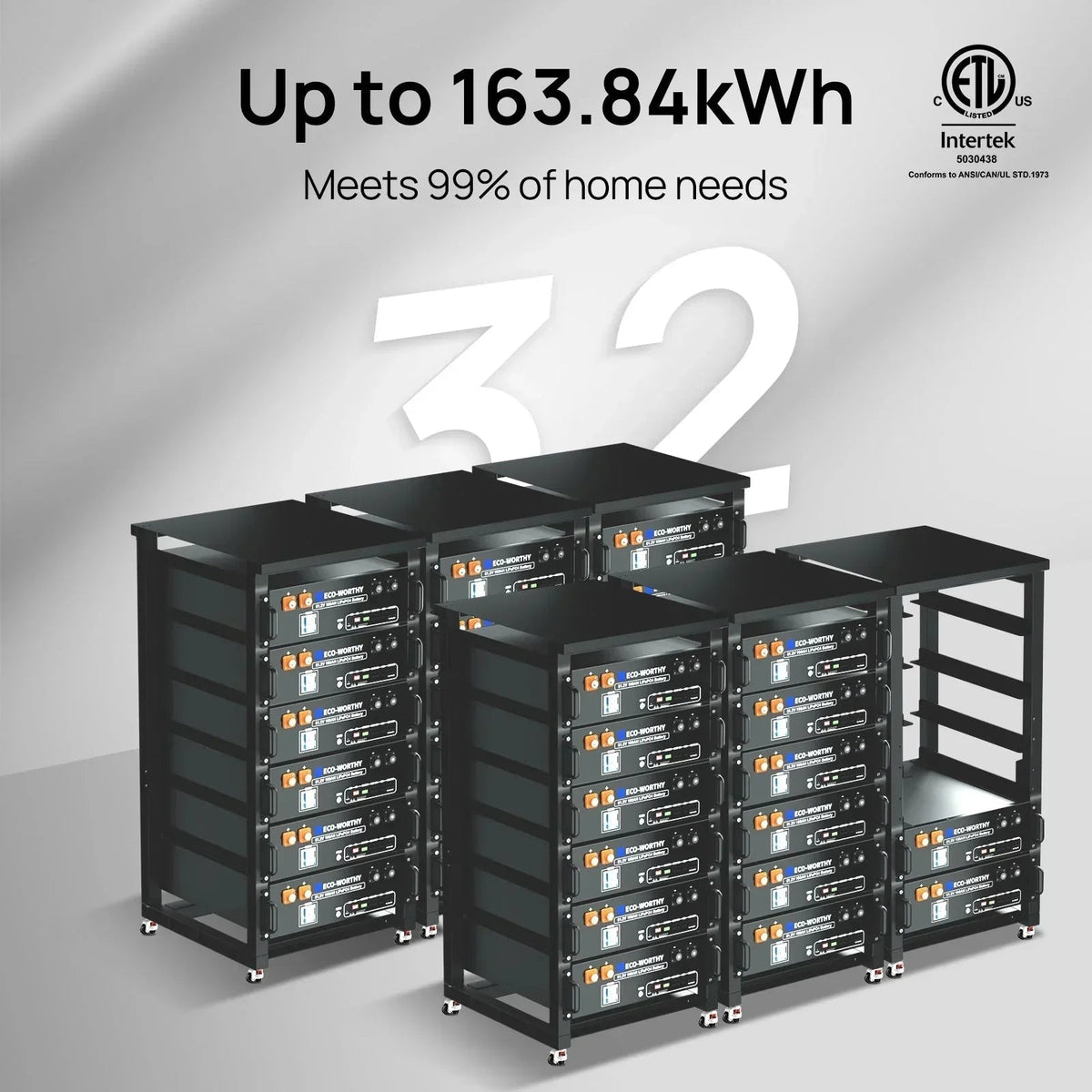 ECO-WORTHY 10000W Off-Grid Solar Power System L02M410-SRNK10KUSL4800-12