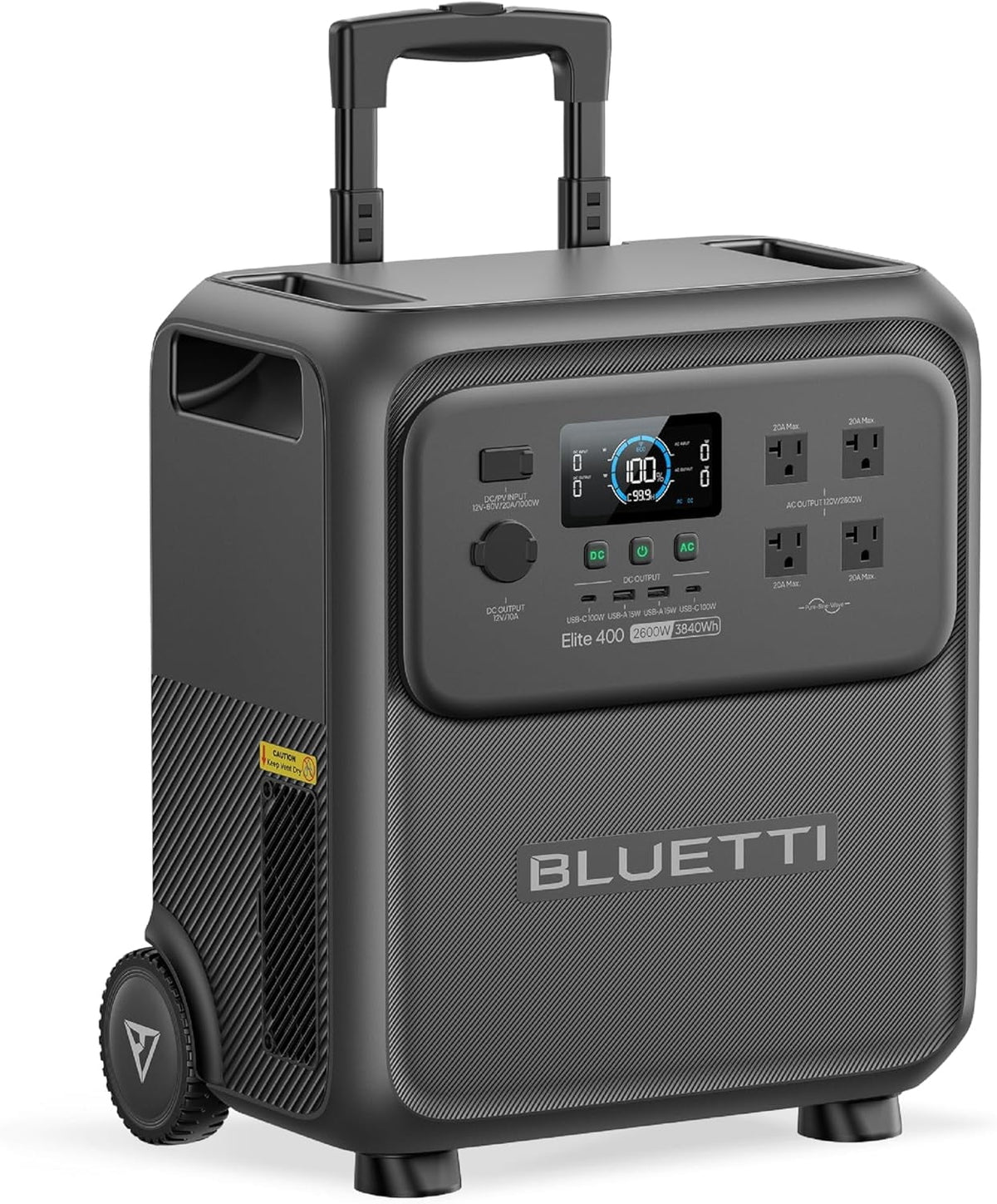 BLUETTI Elite 400 Generatore Solare Portatile 2600W 3840Wh