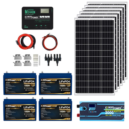 ExpertPower 5kWh 600W Off-Grid Solar Kit