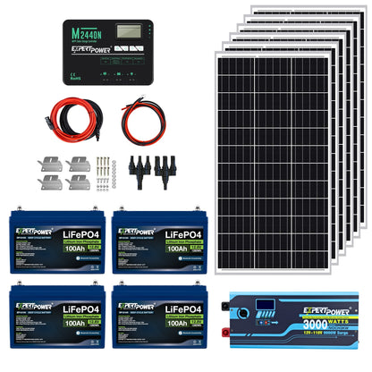 ExpertPower Direct 600W 12V 5kWh Off-Grid Solar Kit