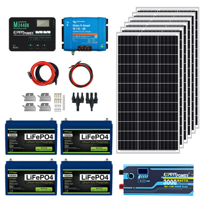 ExpertPower Direct 600W 12V 5kWh Off-Grid Solar Kit