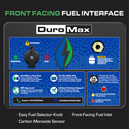 DuroMax XP13000HX Dual Fuel Portable Generator 13000W