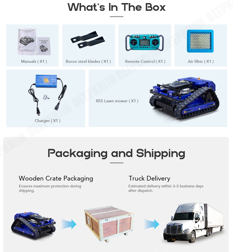 DeepKron Robot Tosaerba Telecomandato Cingolato 55.9cm 9HP